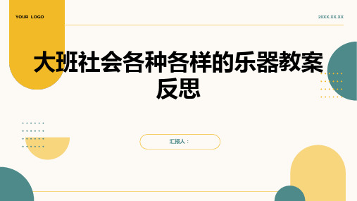 大班社会各种各样的乐器教案反思