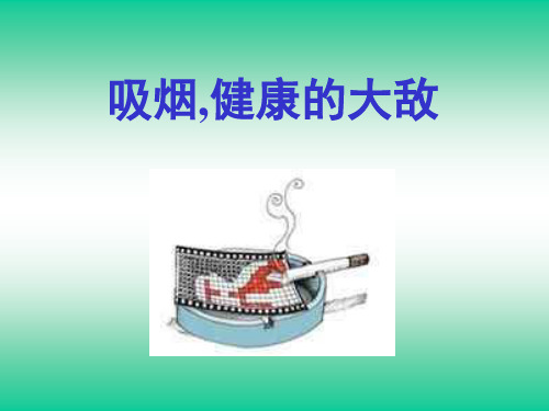 吸烟,健康的天敌 主题班会 获奖课件PPT