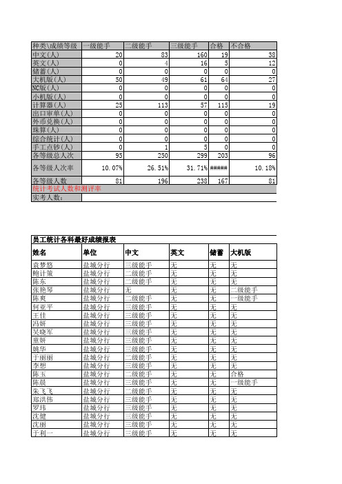 全辖技能考试测评成绩汇总表