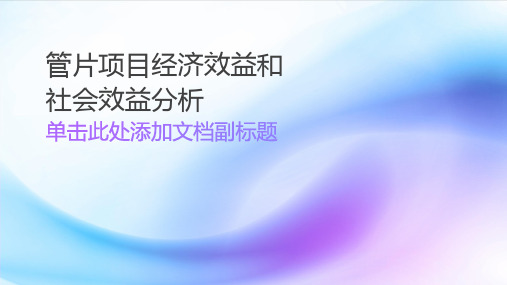 管片项目经济效益和社会效益分析