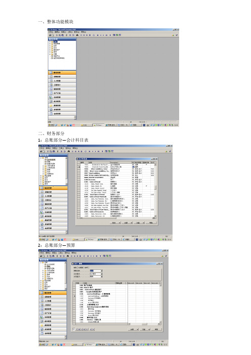 微软Dymanic NAV ERP整体功能模块介绍