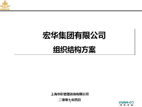 最新集团有限公司组织结构设计(PPT)汇编