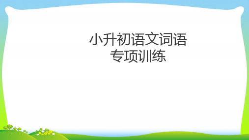 【小升初】语文总复习课件 - 词语(近义词、多义词等 )全国通用.pptx