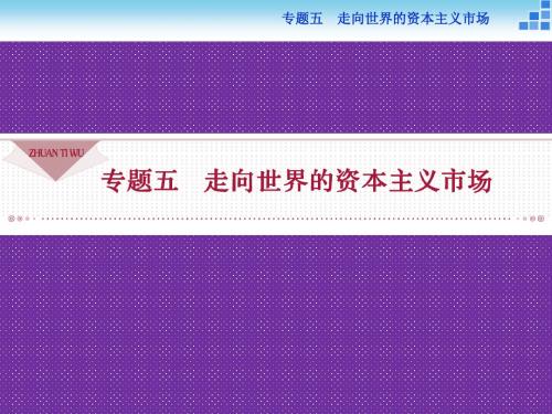 《优化方案》2014-2015学年高中历史(人民版必修2)配套课件5.1开辟文明交往的航线