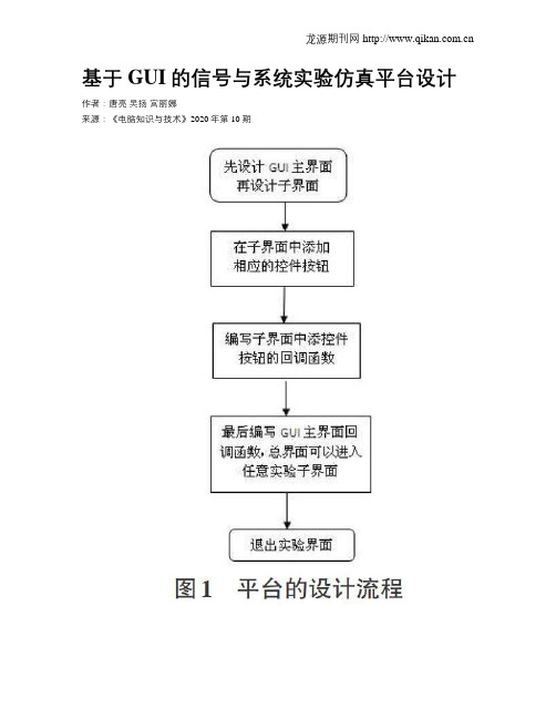 基于GUI的信号与系统实验仿真平台设计