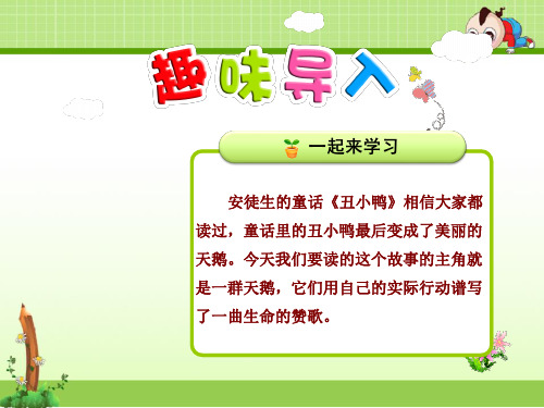 苏教版四年级语文第二学期：16课 天鹅的故事【ppt优秀公开课课件】