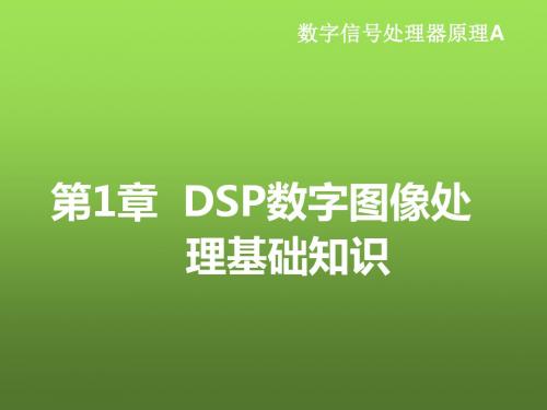 DSP原理及图像处理应用第1章 DSP数字图像处理基础知识2