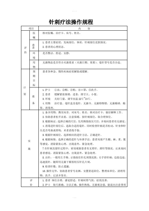 《中医理疗操作规程》word版