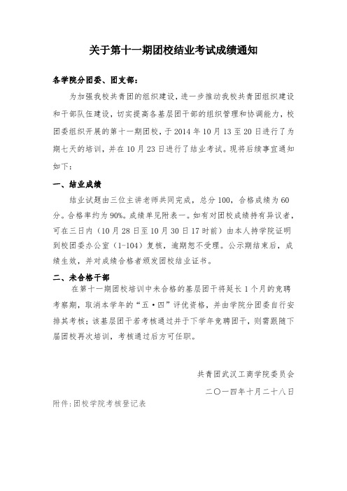 团校结业通知(1)