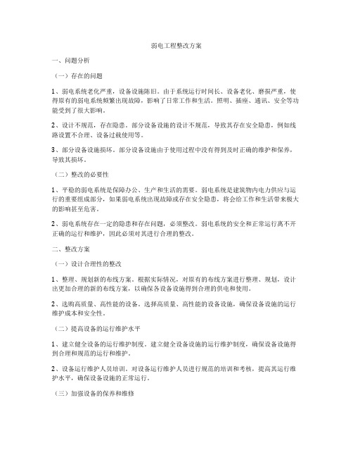 弱电工程整改方案