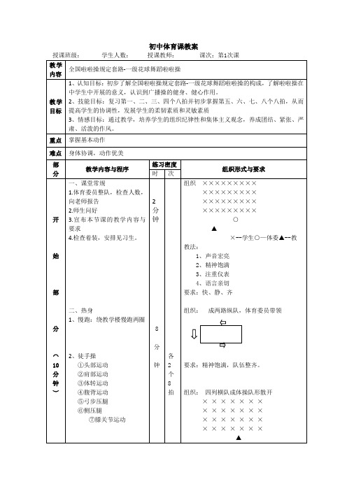 全国啦啦操规定套路-一级花球舞蹈啦啦操