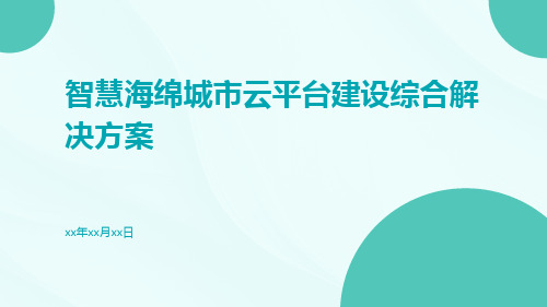 智慧海绵城市云平台建设综合解决方案