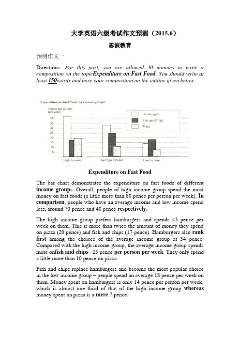 大学英语六级考试作文