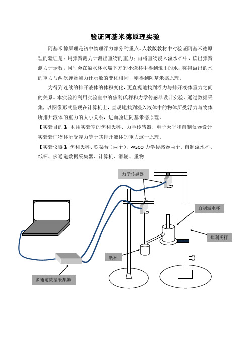 验证阿基米德原理实验(数字化实验)