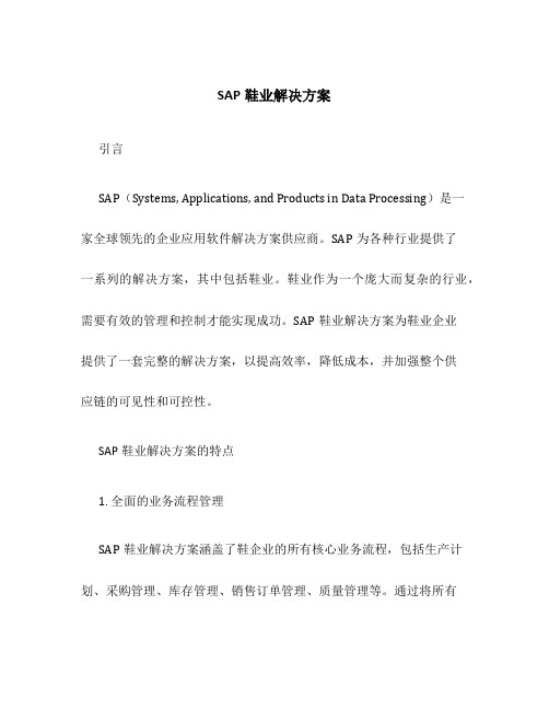 SAP鞋业解决方案