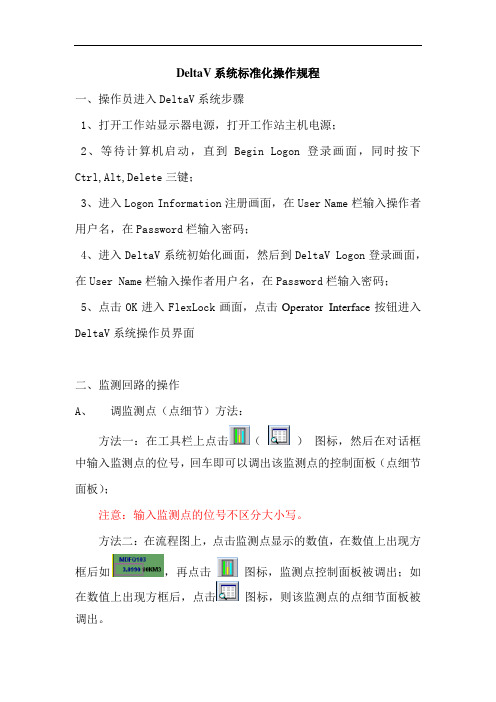 DeltaV系统标准化操作规程讲述