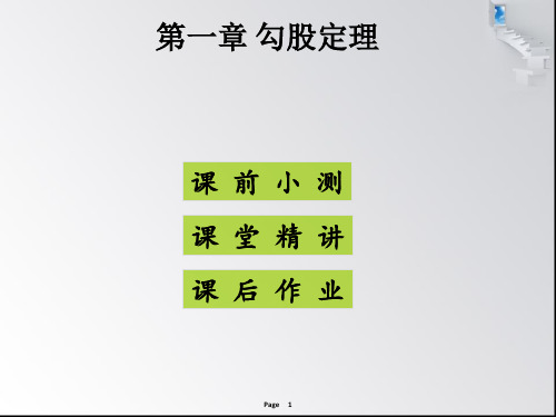 新北师大版版八年级数学上册课件：第一单元复习 (共20张PPT)