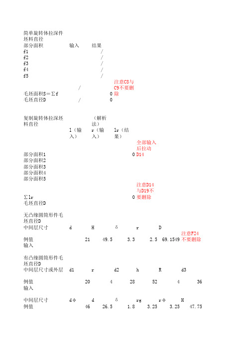 冲压工艺计算公式101209