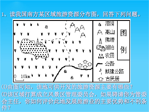 高中地理 旅游地理综合测试题课件 湘教版选修3