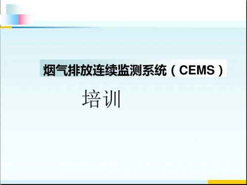 CEMS培训