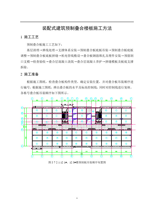 装配式建筑预制叠合楼板施工方法