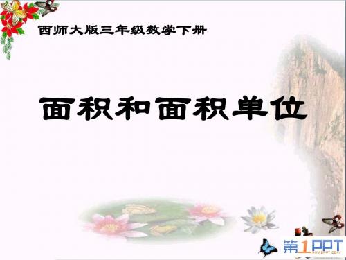 《面积和面积单位》长方形和正方形的面积PPT教学课件