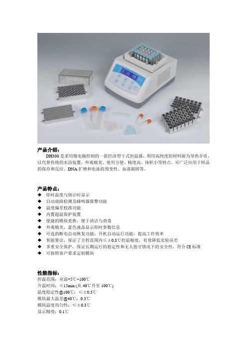 杭州瑞诚  金属浴 DH300-中文简介