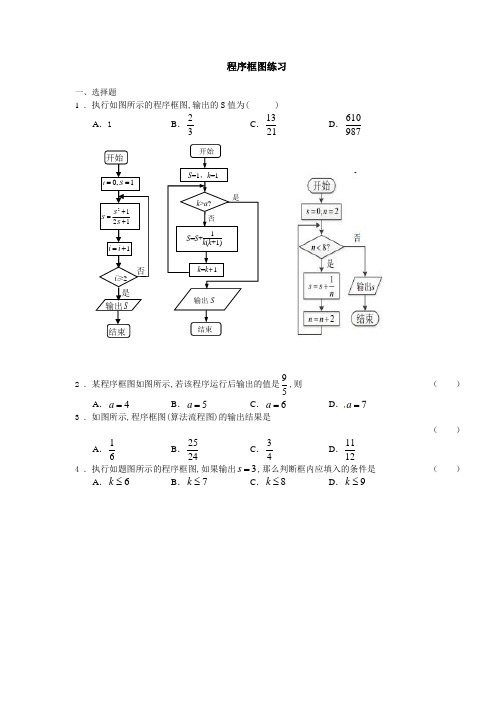 程序框图练习