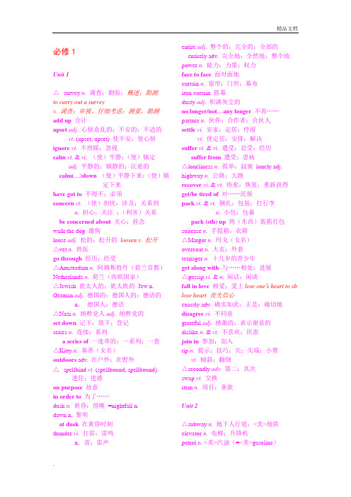 人教版_高中英语1-8册词汇表