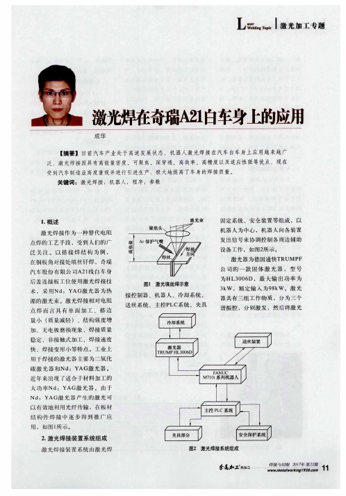 激光焊在奇瑞A21白车身上的应用