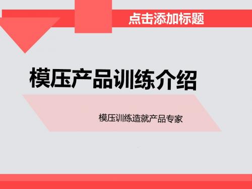 模压式产品培训