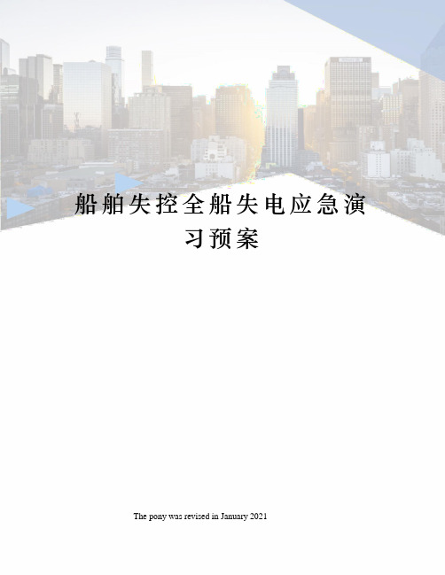 船舶失控全船失电应急演习预案