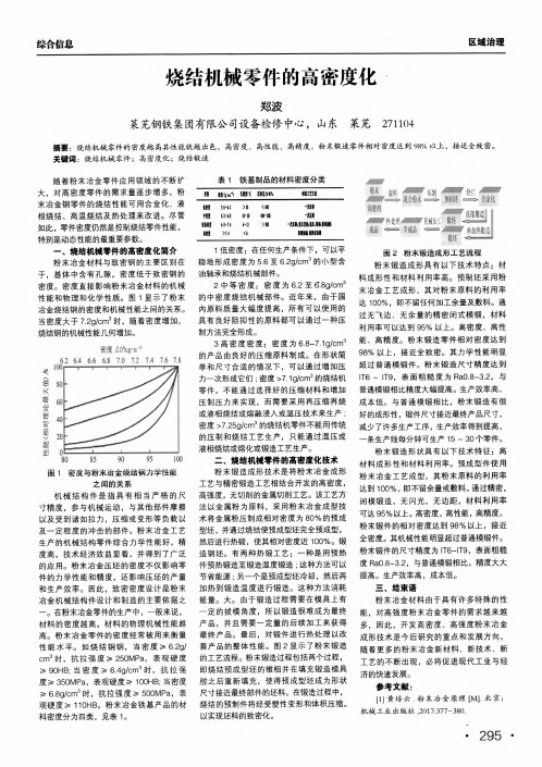 烧结机械零件的高密度化