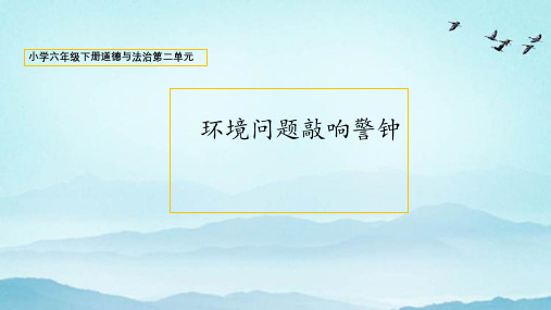 小学道德与法治六年级下册地球---我们的家园《环境问题敲响警钟》课件