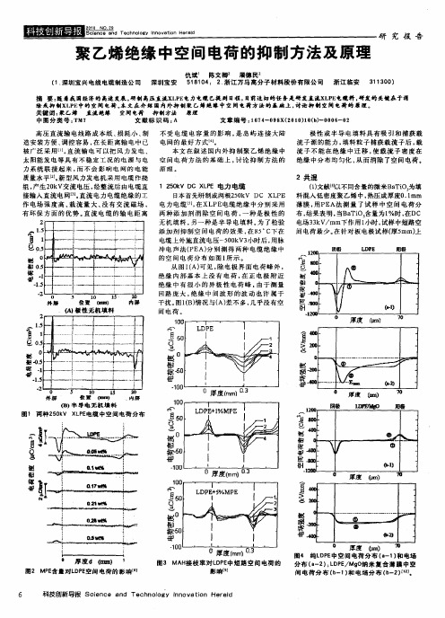 聚乙烯绝缘中空间电荷的抑制方法及原理