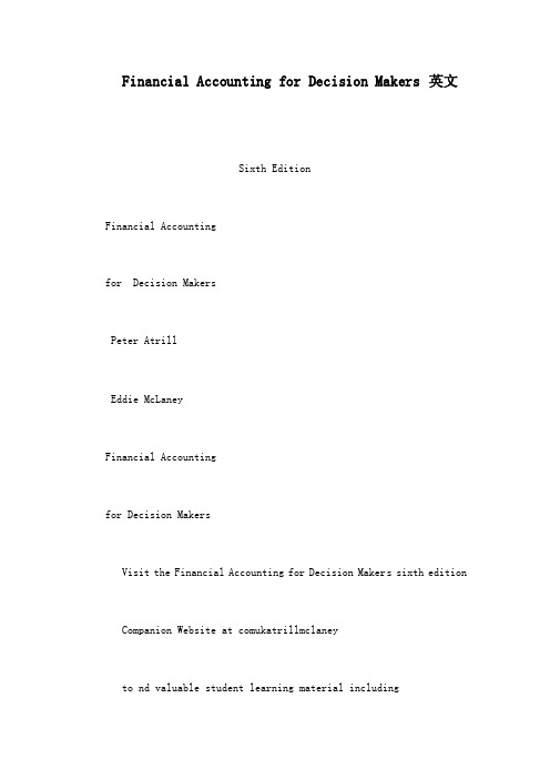 FinancialAccountingforDecisionMakers英文