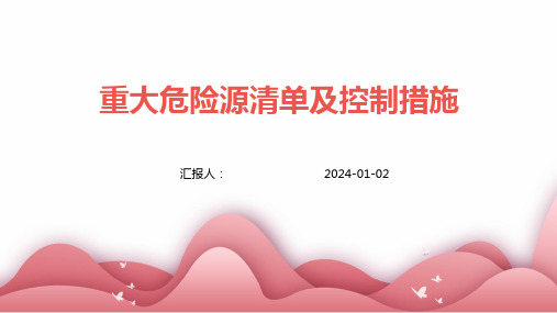 重大危险源清单及控制措施(1)