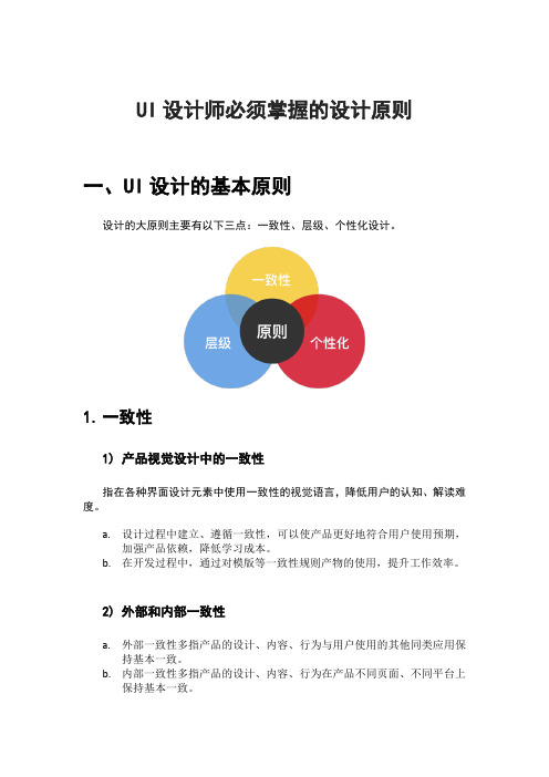 UI设计师必须掌握的设计原则