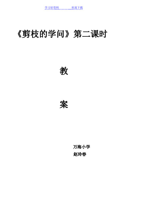 《剪枝的学问》教案