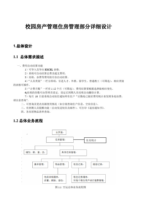 校园房产管理住房管理系统设计书