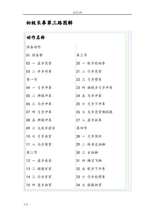 初级长拳第三路现用图解