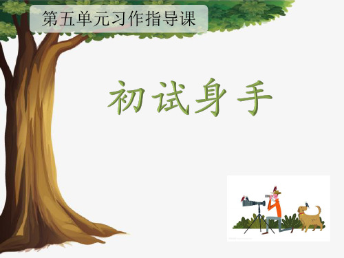 人教部编版三年级上册语文PPT优质课件:第五单元习作我眼中的缤纷世界《初试身手》(共17页)