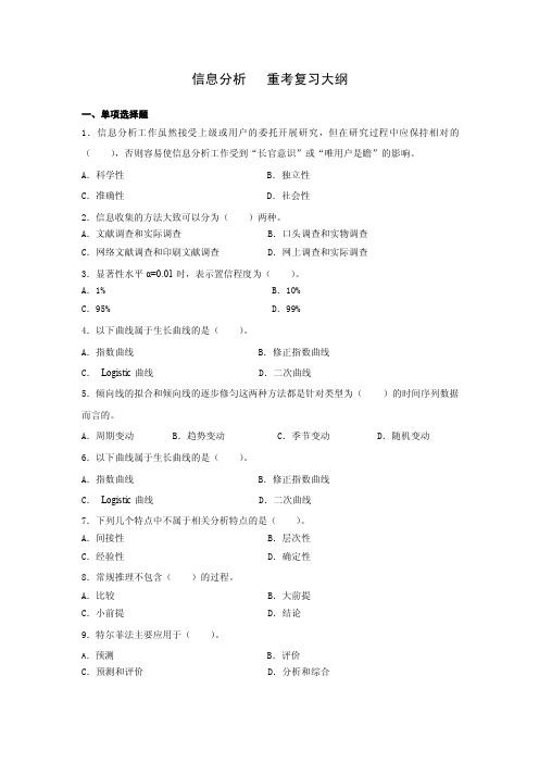 信息分析——精选推荐