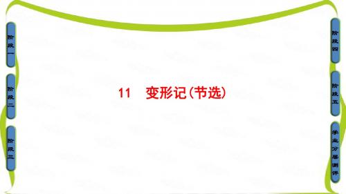 高中语文粤教版必修4课件：第3单元 11 变形记(节选)