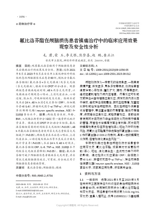 氟比洛芬酯在颅脑损伤患者镇痛治疗中的临床应用效果观察及安全性分析