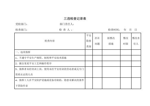 三违检查记录表e