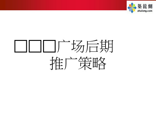 标杆房企大型购物广场项目后期推广策略