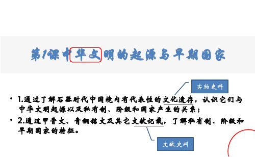 《中华文明的起源与早期国家》统编版上课课件2