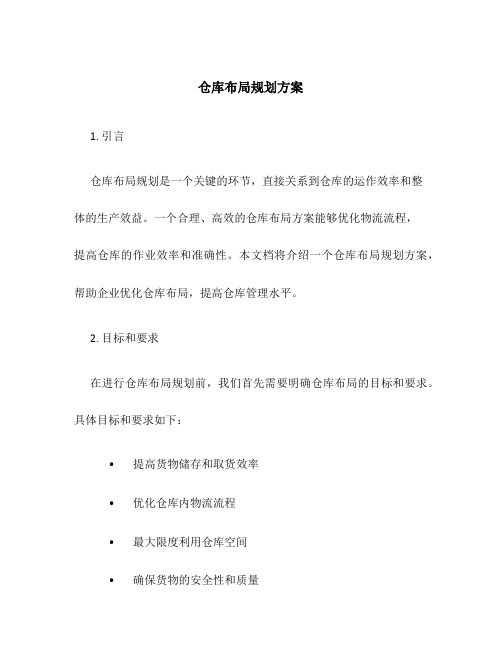 仓库布局规划方案