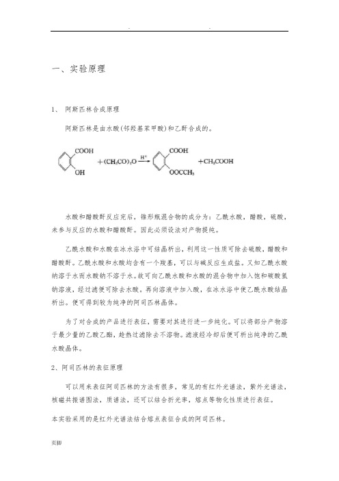 阿司匹林合成表征及含量测定